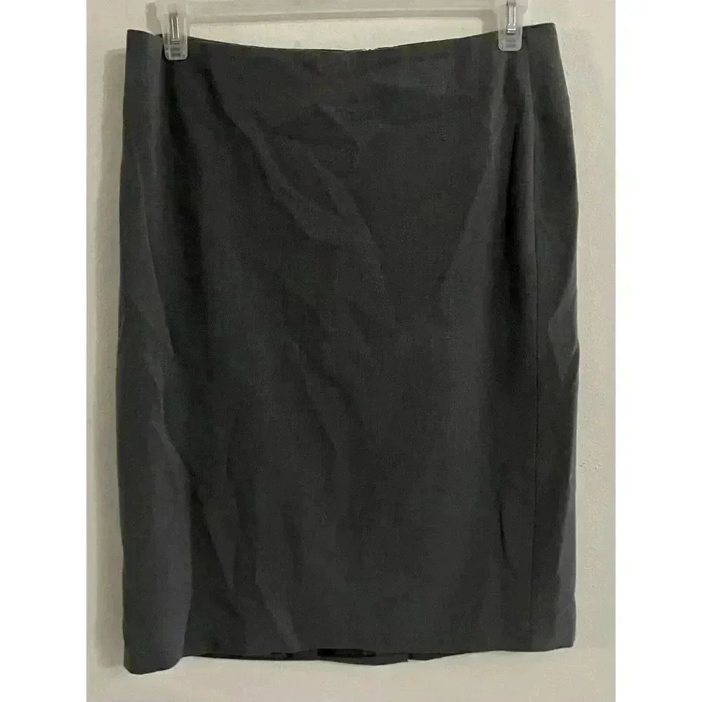 Shape FX Misses Piece Polyester Blend Pencil Skirt Gray Size 12